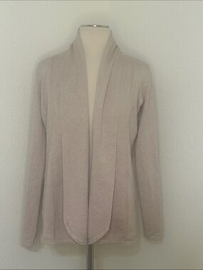 Elegant Lightweight Cyrus Sweater Cardigan Taupe L Large